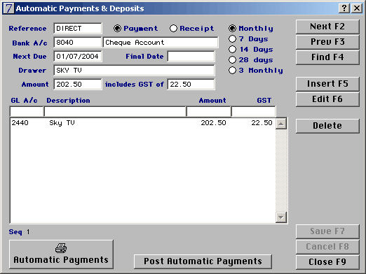 automatic payments